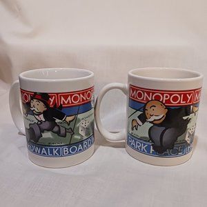 Set of 2 Monopoly coffee mugs